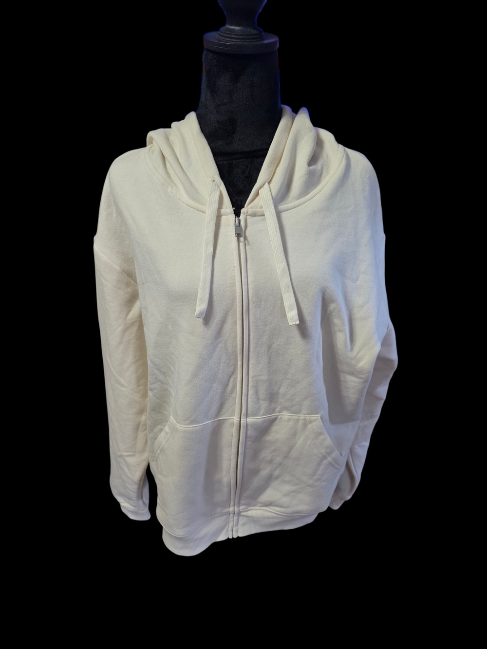 Auden Off-White Zip-Up Hooded Utility Jacket